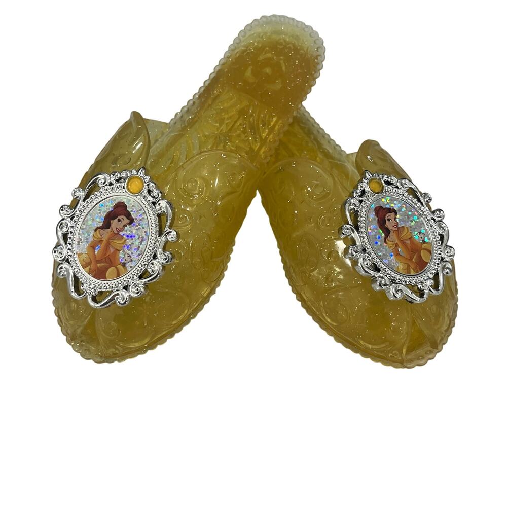 Disney Princess Belle Dress Up Jelly Shoes Yellow Heels Beauty & the Beast Jakks